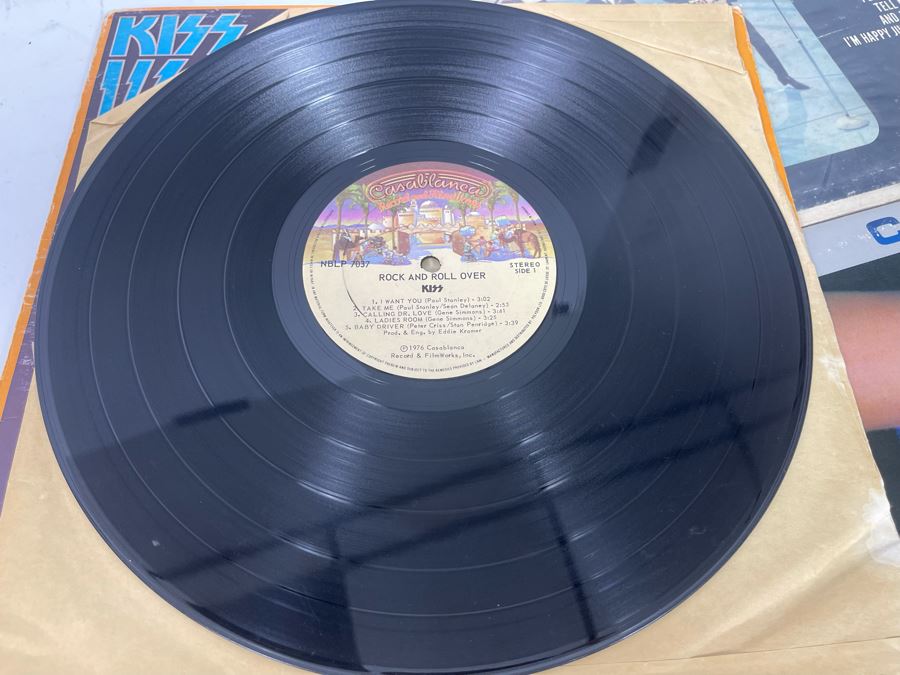 (4) Vinyl Records: Kiss, The Beatles, The Rolling Stones And The Cars [Photo 2]