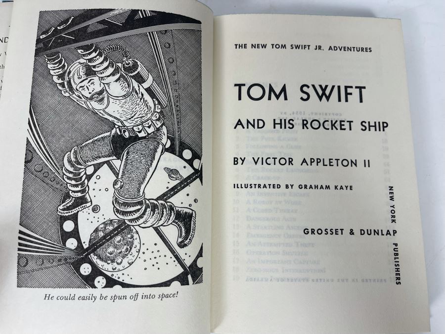 Vintage 1954 Hardcover Book Tom Swift And His Rocket Ship By Victor Appleton II [Photo 7]