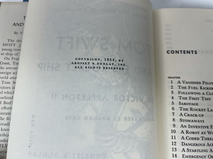 Vintage 1954 Hardcover Book Tom Swift And His Rocket Ship By Victor Appleton II [Photo 8]