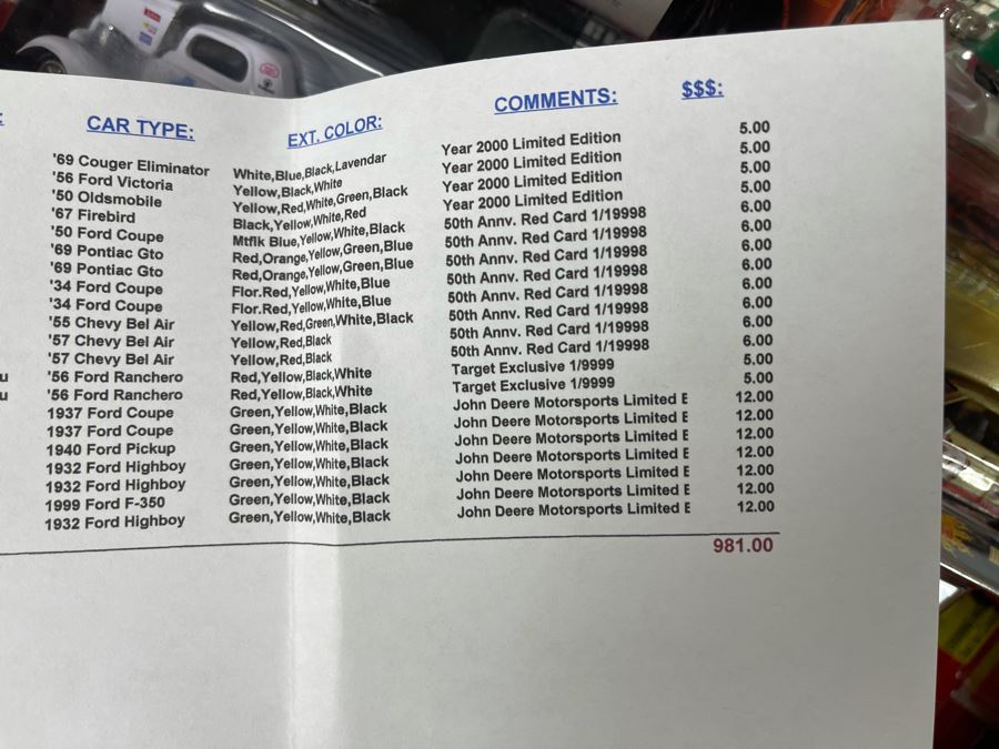 Huge Lot Of Racing Champions 1/64 Stock Rods - See Inventory In Photos - Valued At $981 [Photo 9]