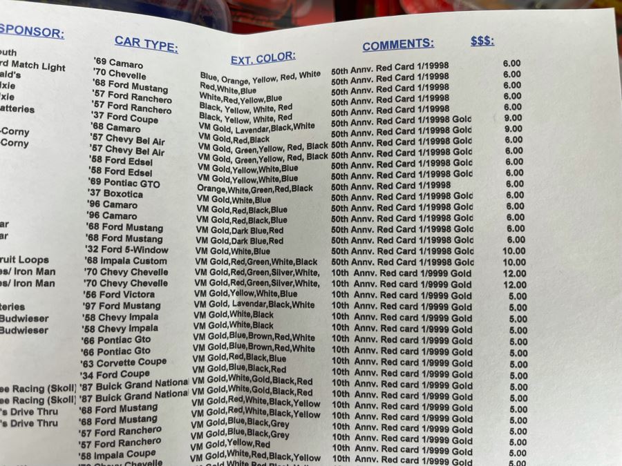 Huge Lot Of Racing Champions 1/64 Stock Rods - See Inventory In Photos - Valued At $1,473 [Photo 17]