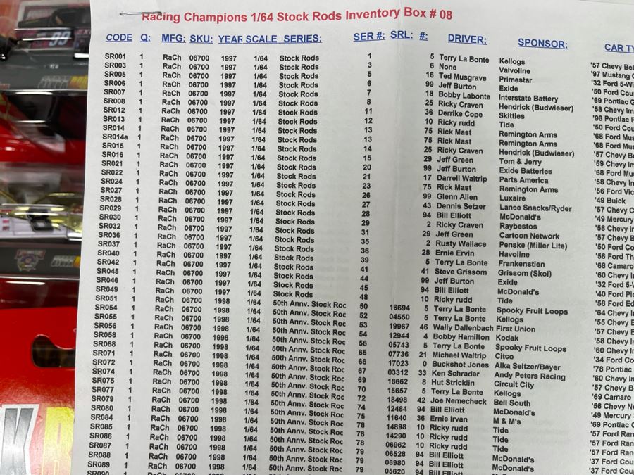 Huge Lot Of Racing Champions 1/64 Stock Rods - See Inventory In Photos - Valued At $1,473 [Photo 10]