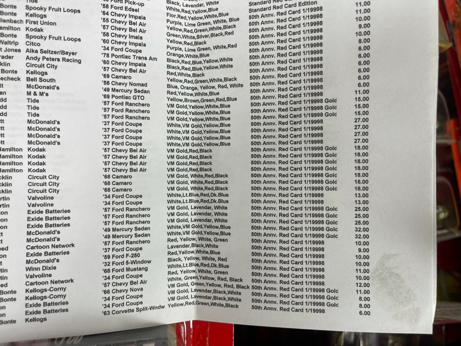 Huge Lot Of Racing Champions 1/64 Stock Rods - See Inventory In Photos - Valued At $1,473 [Photo 13]