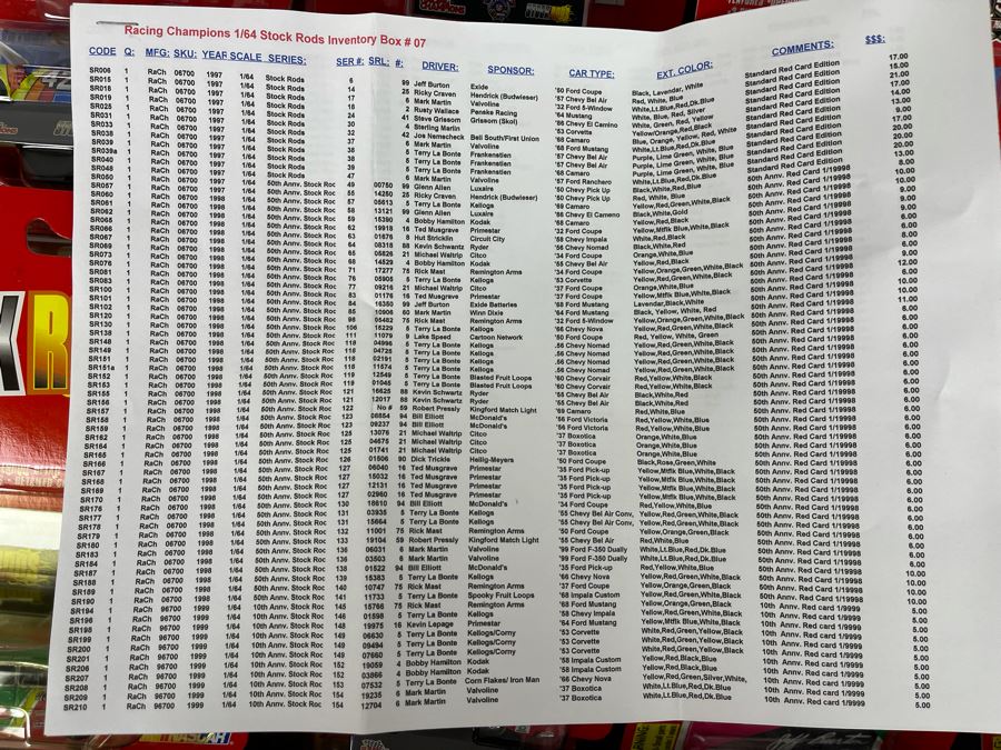 Huge Lot Of Racing Champions 1/64 Stock Rods - See Inventory In Photos - Valued At $847 [Photo 9]