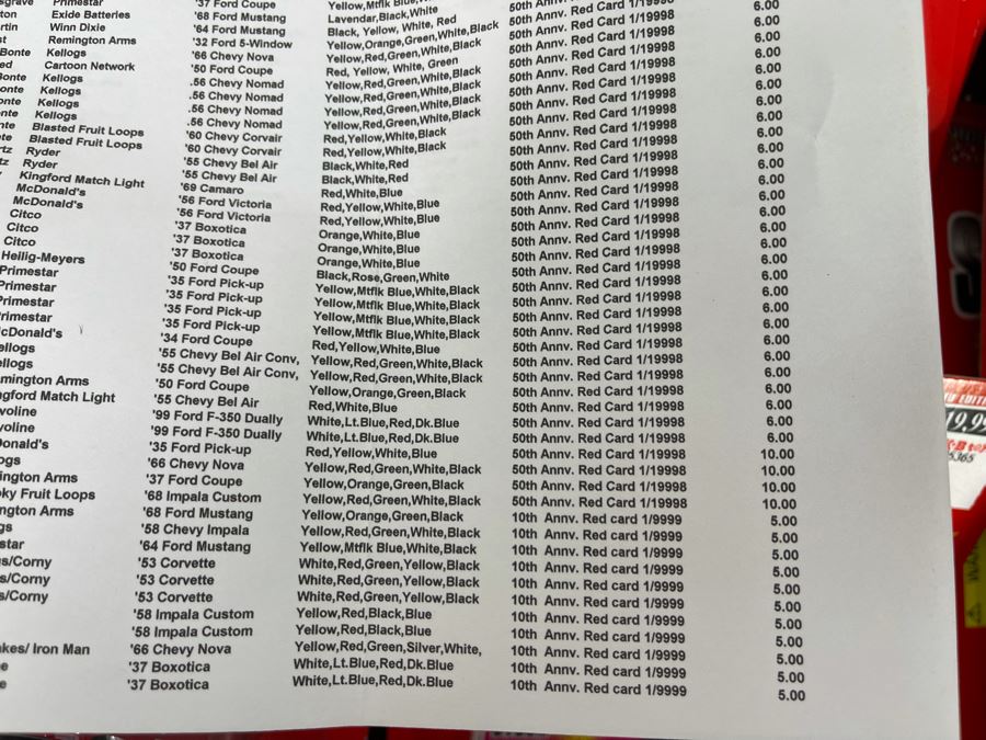 Huge Lot Of Racing Champions 1/64 Stock Rods - See Inventory In Photos - Valued At $847 [Photo 13]