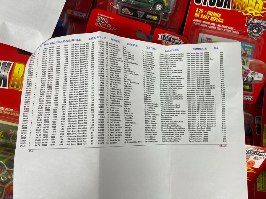 Huge Lot Of Racing Champions 1/64 Stock Rods - See Inventory In Photos - Valued At $847 [Photo 14]