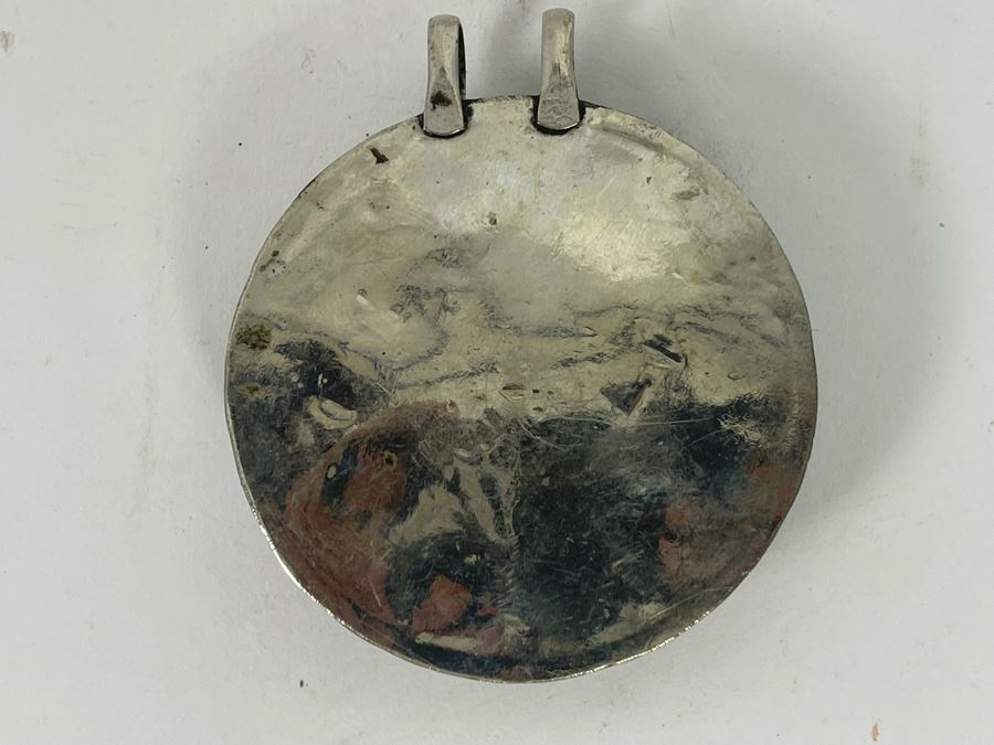 Large Lapis Lazuli Inlaid Afghan Pendant [Photo 5]