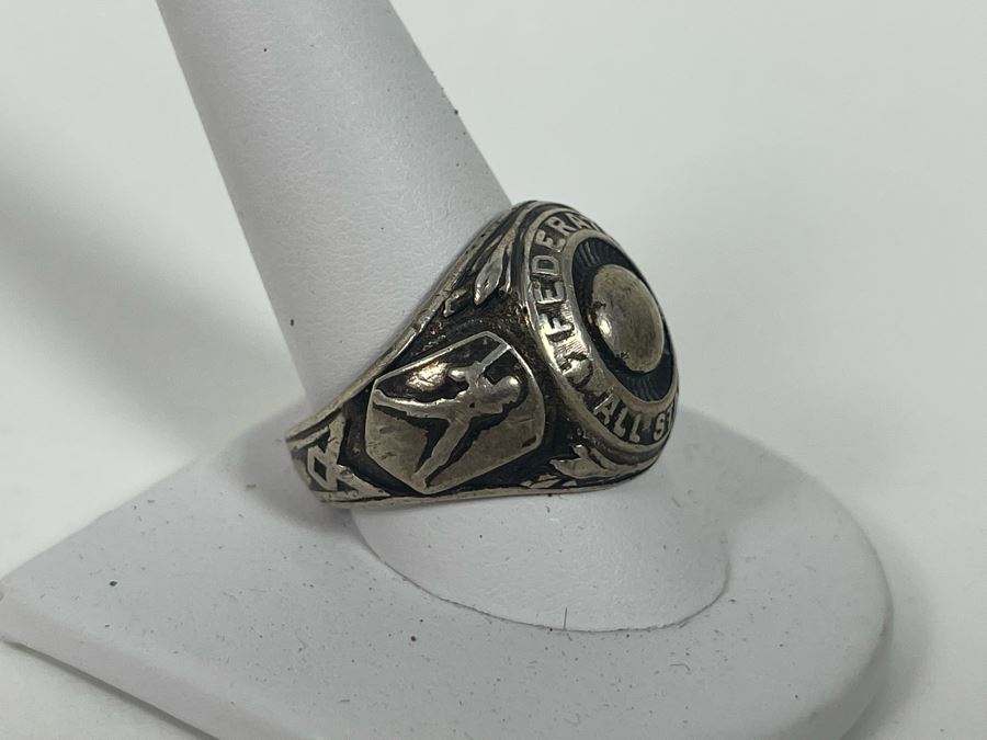 Vintage Sterling Silver Federation All Stars Baseball Ring Size 11.5 18.9g [Photo 5]