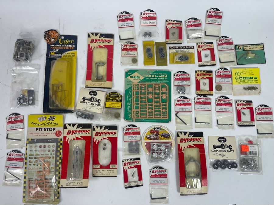 Collection Of Various Slot Model Car Parts