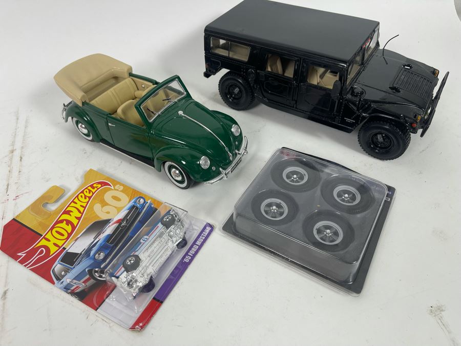 Two Diecast Cars, Hot Wheels Car And Spare Wheels [Photo 3]