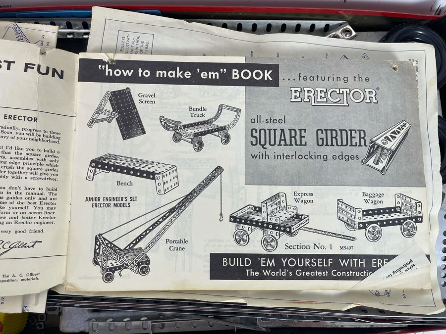 Vintage Gilbert Erector Set The Rocket Launcher Set No. 10201 Steel Models [Photo 14]