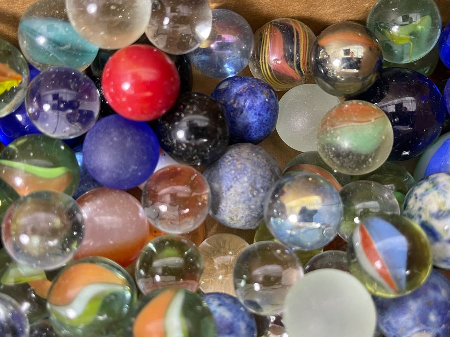 Box Full Of Vintage Glass Marbles [Photo 11]