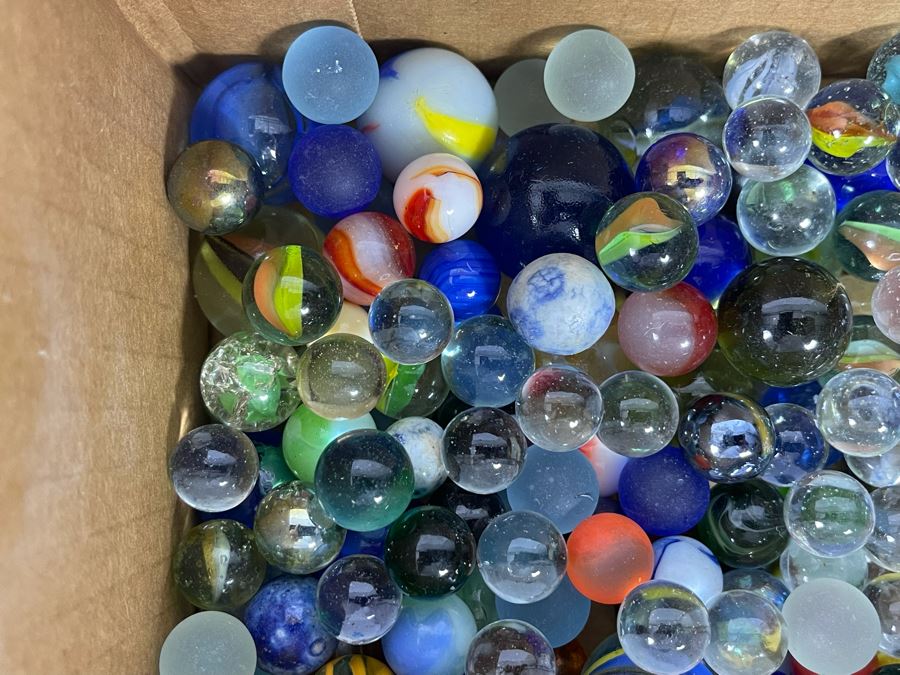 Box Full Of Vintage Glass Marbles [Photo 4]