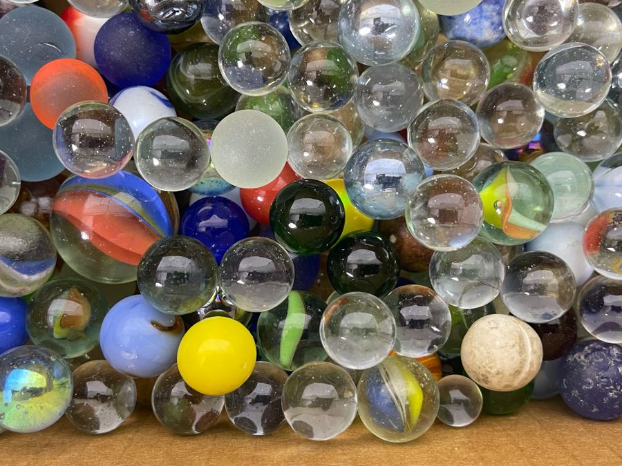 Box Full Of Vintage Glass Marbles [Photo 6]