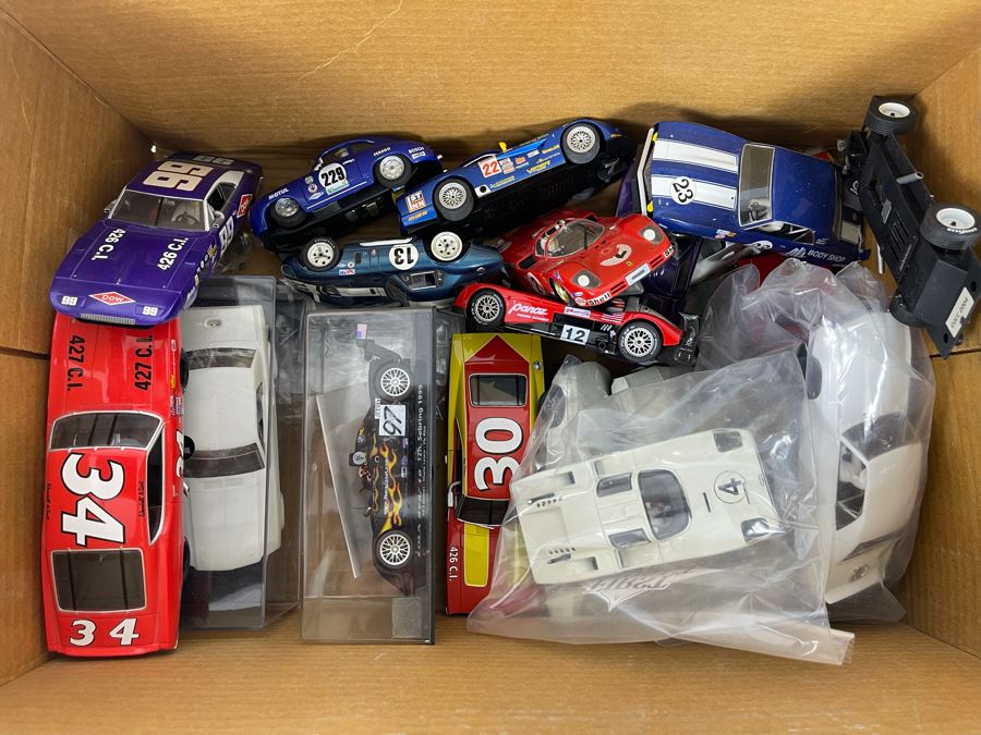 Box Full Of Slot Cars And Parts [Photo 1]
