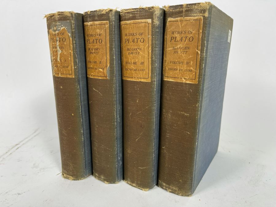 Vintage Hardcover Book Set The Dialogues Of Plato By B. Jowett [Photo 2]