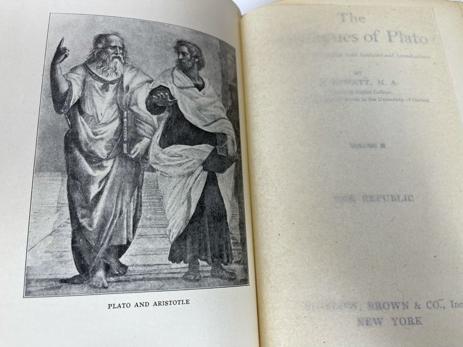 Vintage Hardcover Book Set The Dialogues Of Plato By B. Jowett [Photo 5]
