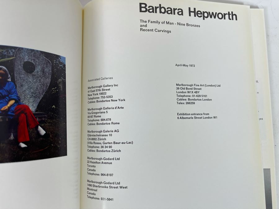 Vintage 1972 Original Auction Catalog Of Barbara Hepworth Marlborough Gallery [Photo 4]