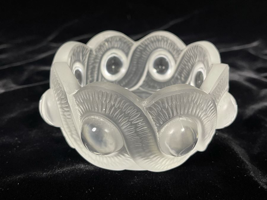 Lalique France Crystal Trinket Dish 4W X 1.75H [Photo 7]