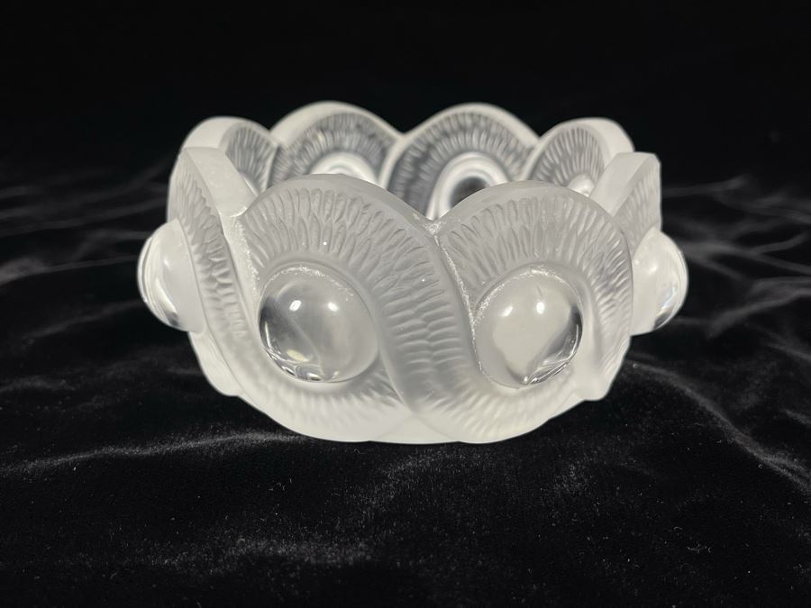 Lalique France Crystal Trinket Dish 4W X 1.75H [Photo 4]
