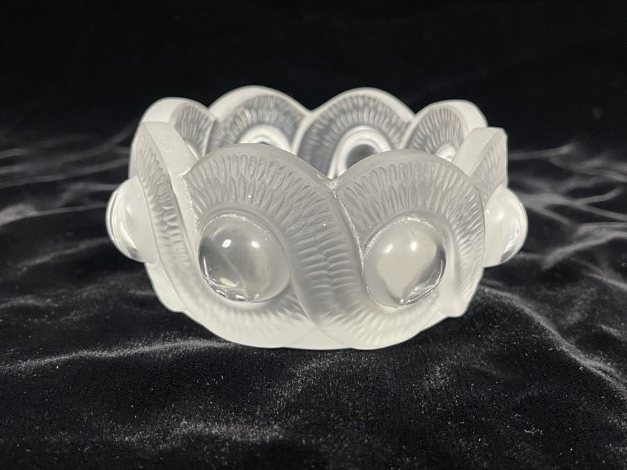 Lalique France Crystal Trinket Dish 4W X 1.75H [Photo 3]