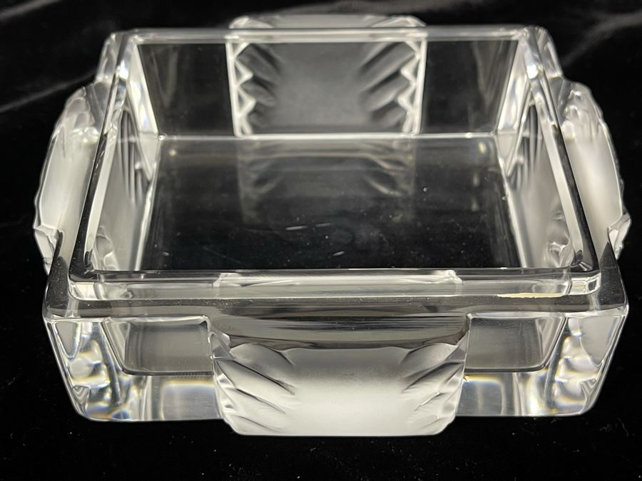 Lalique France Crystal Box 5W X 4D [Photo 4]