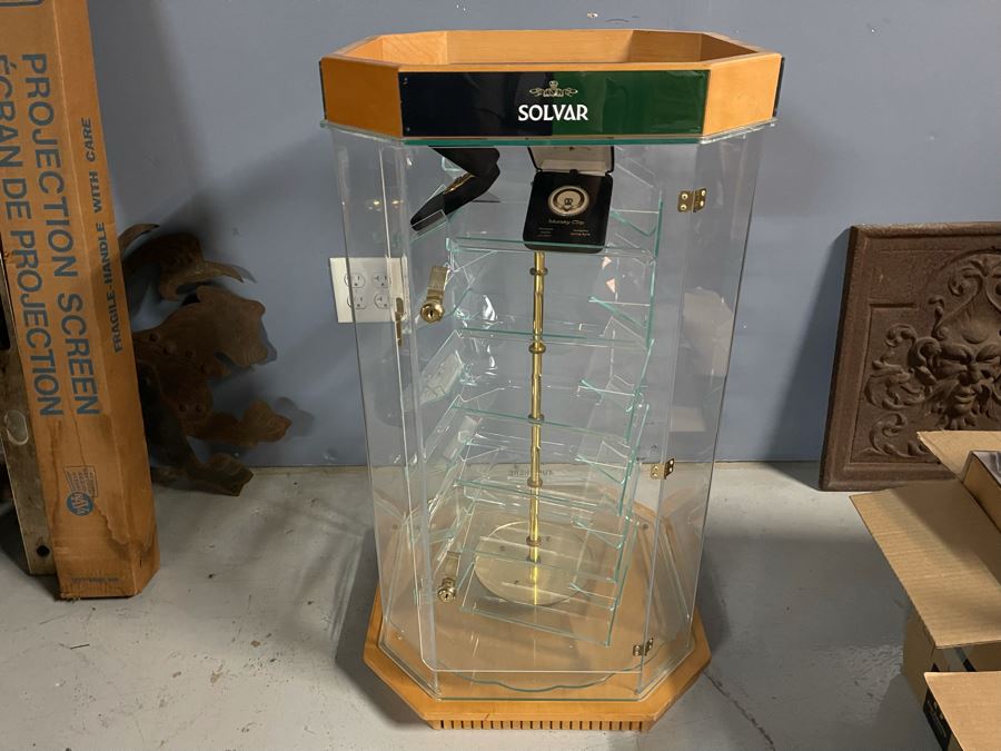 Solvar Jewelry Rotating Display Case With Pair Of Money Clips 16.5W X 31.5H [Photo 2]
