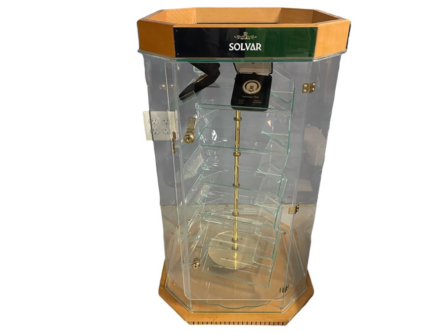 Solvar Jewelry Rotating Display Case With Pair Of Money Clips 16.5W X 31.5H