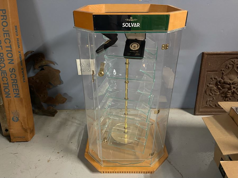Solvar Jewelry Rotating Display Case With Pair Of Money Clips 16.5W X 31.5H [Photo 3]