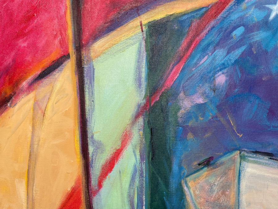 Original Jean Klafs Acrylic Painting On Canvas Titled “Fidelity” 36 X 48 [Photo 6]