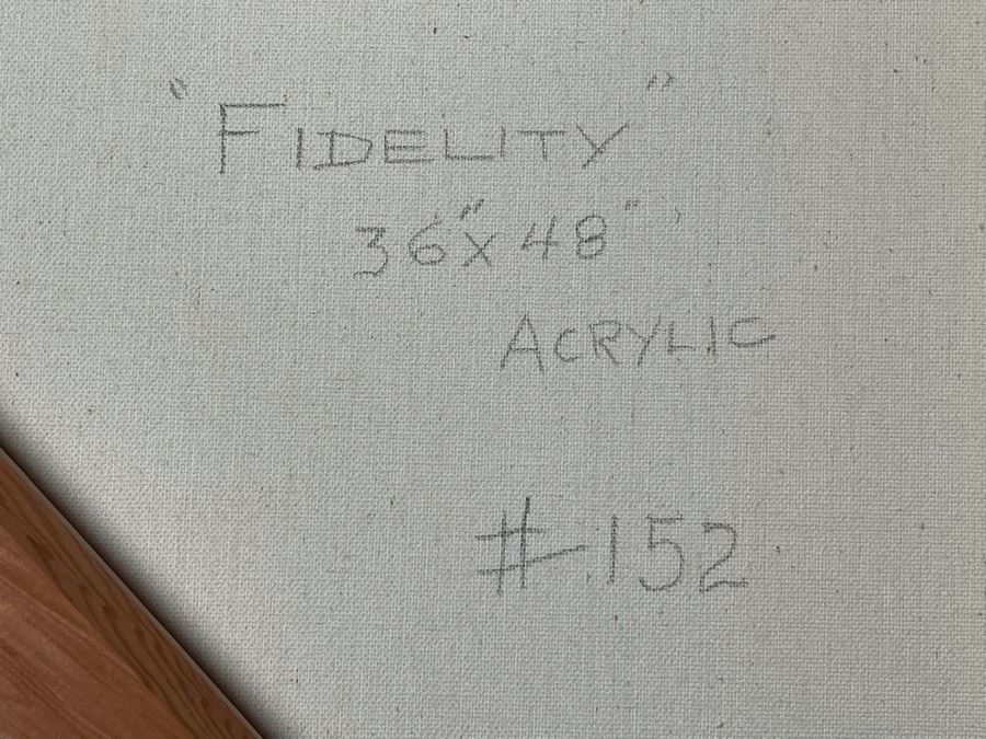 Original Jean Klafs Acrylic Painting On Canvas Titled “Fidelity” 36 X 48 [Photo 8]