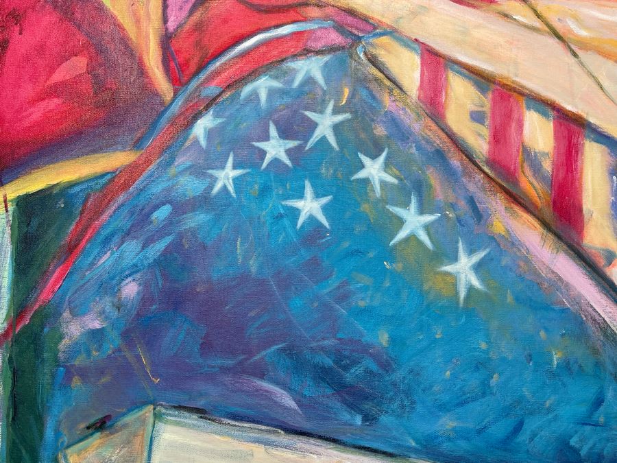 Original Jean Klafs Acrylic Painting On Canvas Titled “Fidelity” 36 X 48 [Photo 4]