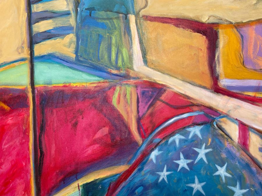 Original Jean Klafs Acrylic Painting On Canvas Titled “Fidelity” 36 X 48 [Photo 3]