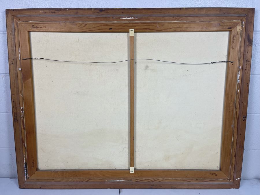 Original June Woolsey San Diego Plein Air Painting On Canvas Titled “Lake Hodges - After The Rain” 35 X 45 [Photo 10]