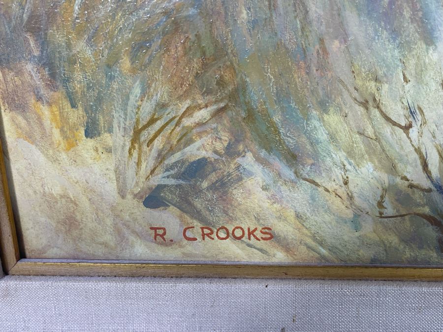 Original Ronald Crooks (1925-2006) Cowboy Western Painting Titled “Defiance” Framed 24 X 30 [Photo 7]