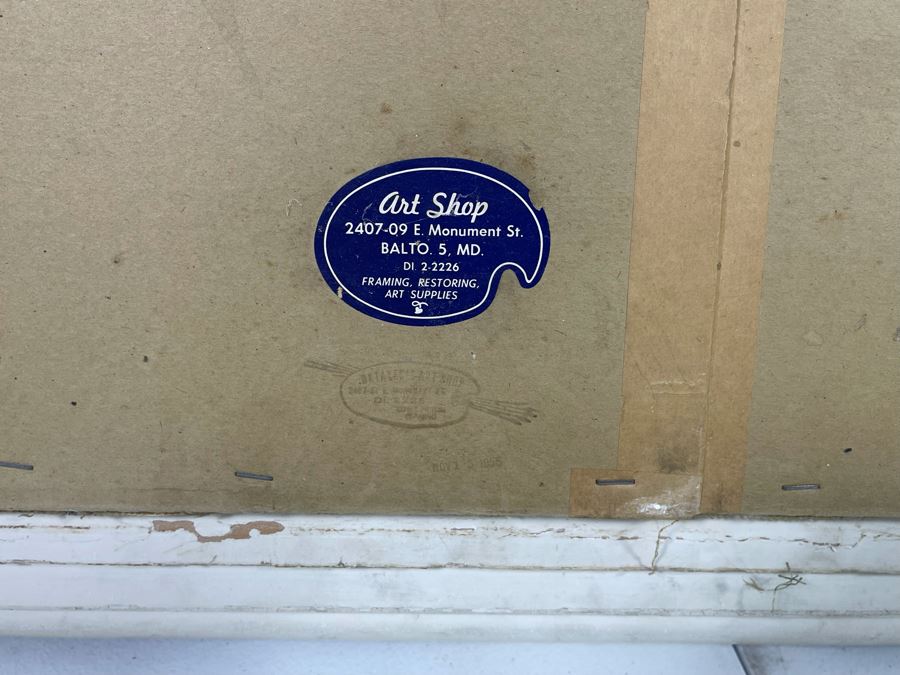 Original Jay Arnold (Born 1890) Nautical Sailing Ship Painting On Canvas Titled “Seven Seas” Framed 36 X 24 [Photo 17]