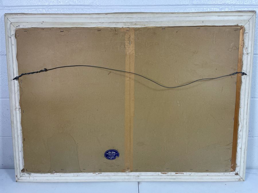 Original Jay Arnold (Born 1890) Nautical Sailing Ship Painting On Canvas Titled “Seven Seas” Framed 36 X 24 [Photo 16]