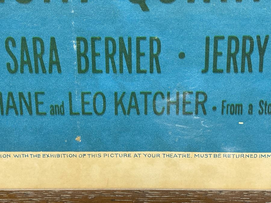 Vintage The Naked Street Movie Poster Farley Granger, Anthony Quinn, Anne Bancroft Framed 27 X 41 [Photo 10]