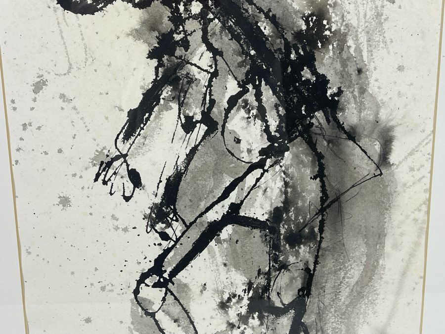 Original Jean Klafs Abstract Watercolor Painting Titled “Horsing Around” Framed 29 X 22 [Photo 4]