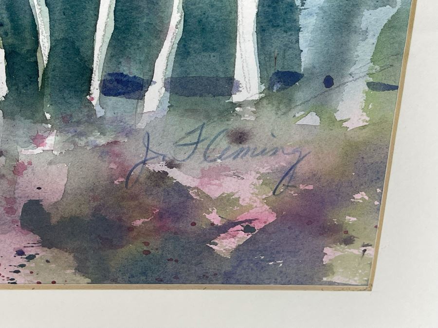 Original San Diego Watercolor Painting Of Old Point Loma Lighthouse By Fleming Framed 28 X 20.5 [Photo 7]