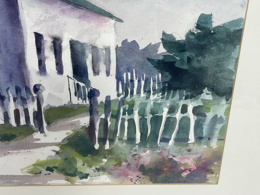 Original San Diego Watercolor Painting Of Old Point Loma Lighthouse By Fleming Framed 28 X 20.5 [Photo 6]