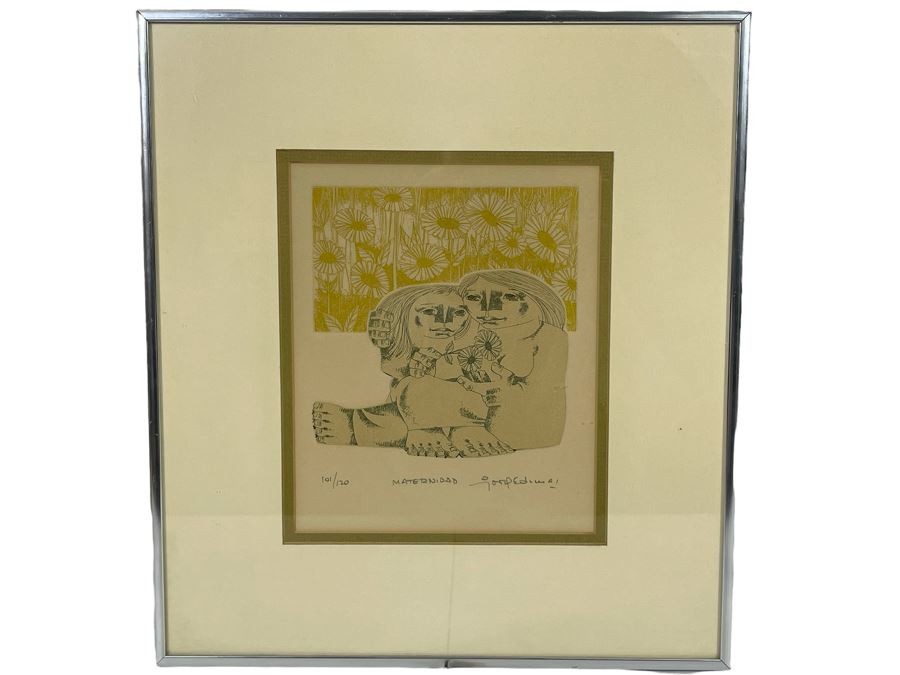 Hand Signed Limited Edition Print Titled “Maternidad” Framed 7 X 9 [Photo 2]