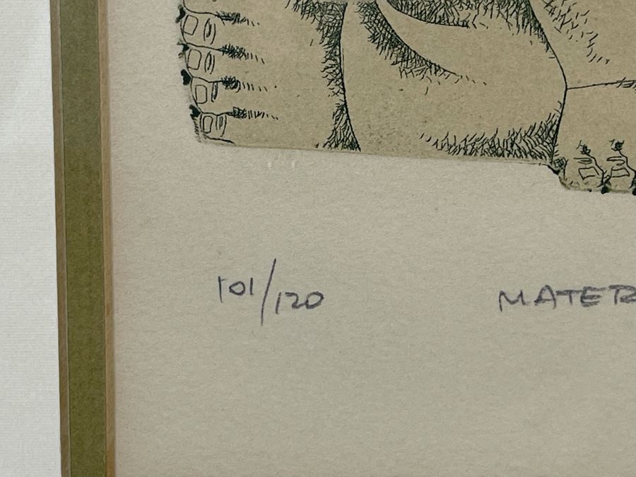 Hand Signed Limited Edition Print Titled “Maternidad” Framed 7 X 9 [Photo 7]