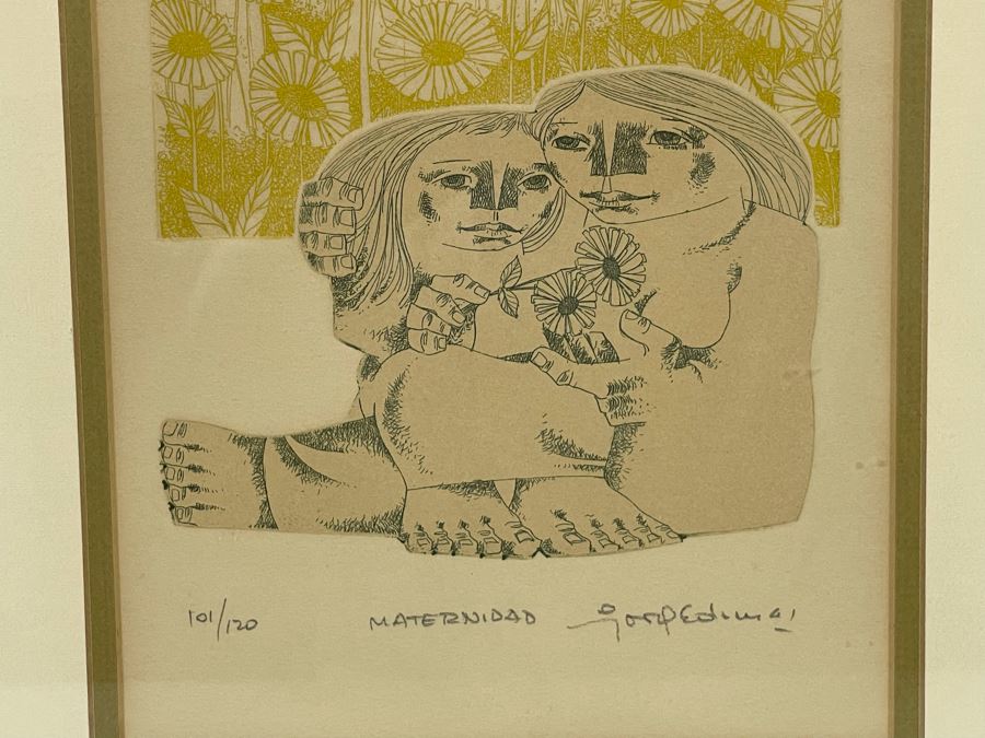 Hand Signed Limited Edition Print Titled “Maternidad” Framed 7 X 9 [Photo 4]