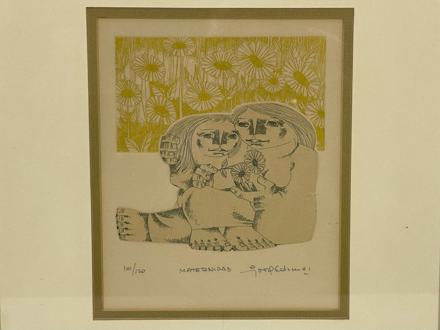 Hand Signed Limited Edition Print Titled “Maternidad” Framed 7 X 9 [Photo 3]