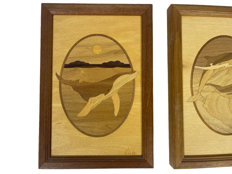 Set Of Three Hudson River Inlay Ocean Artwork By Nelson 7 X 10 [Photo 4]