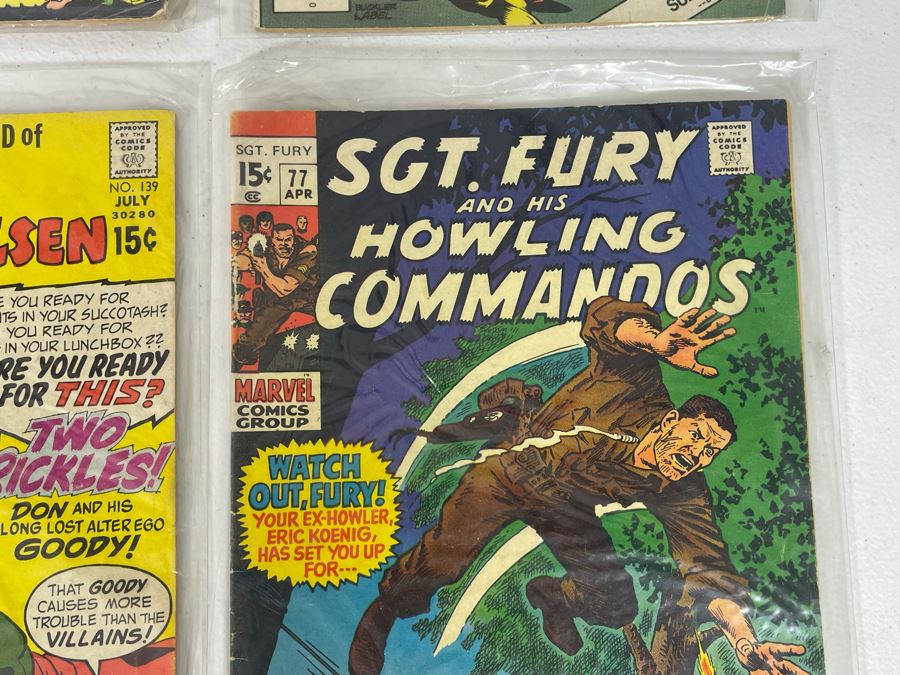 (4) Vintage Comic Books: Shazam!, Teen Titans, Superman’s Pal Jimmy Olsen, Sgt. Fury [Photo 5]