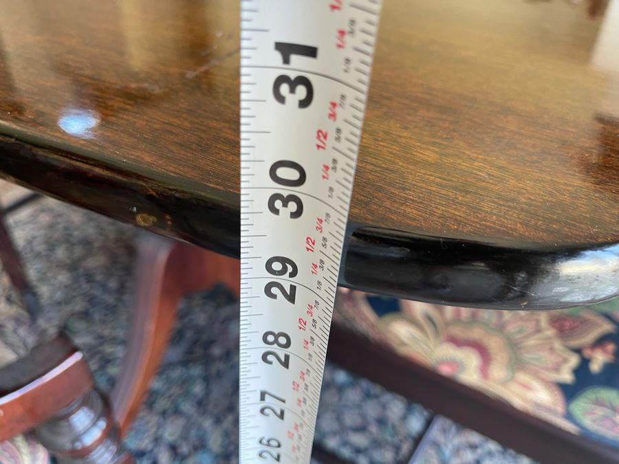 Mahogany Double Pedestal Dining Table With Six Chairs 42W X 62L X 29.5H [Photo 11]