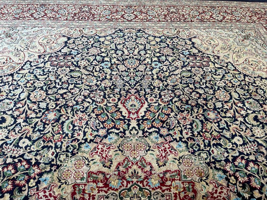 Signed Large Hand Knotted Persian Area Rug 97' X 124' [Photo 12]