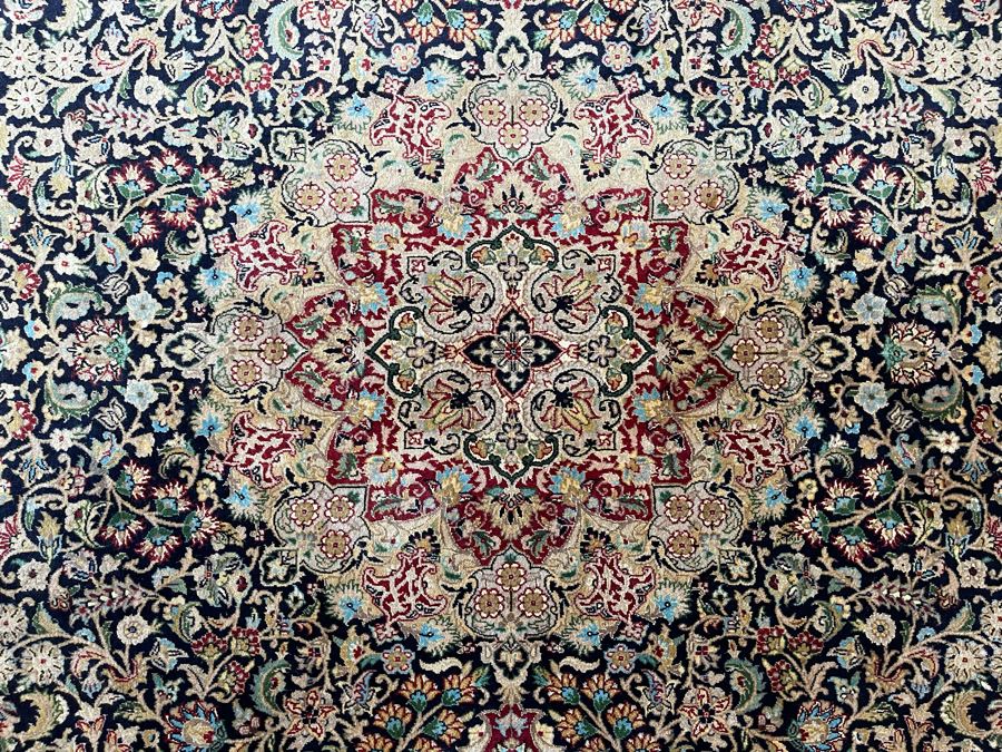 Signed Large Hand Knotted Persian Area Rug 97' X 124' [Photo 10]